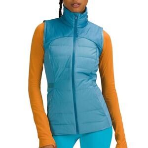 Lululemon Water Resistant Reflective Goose Down Down for It All Vest in Oceanic